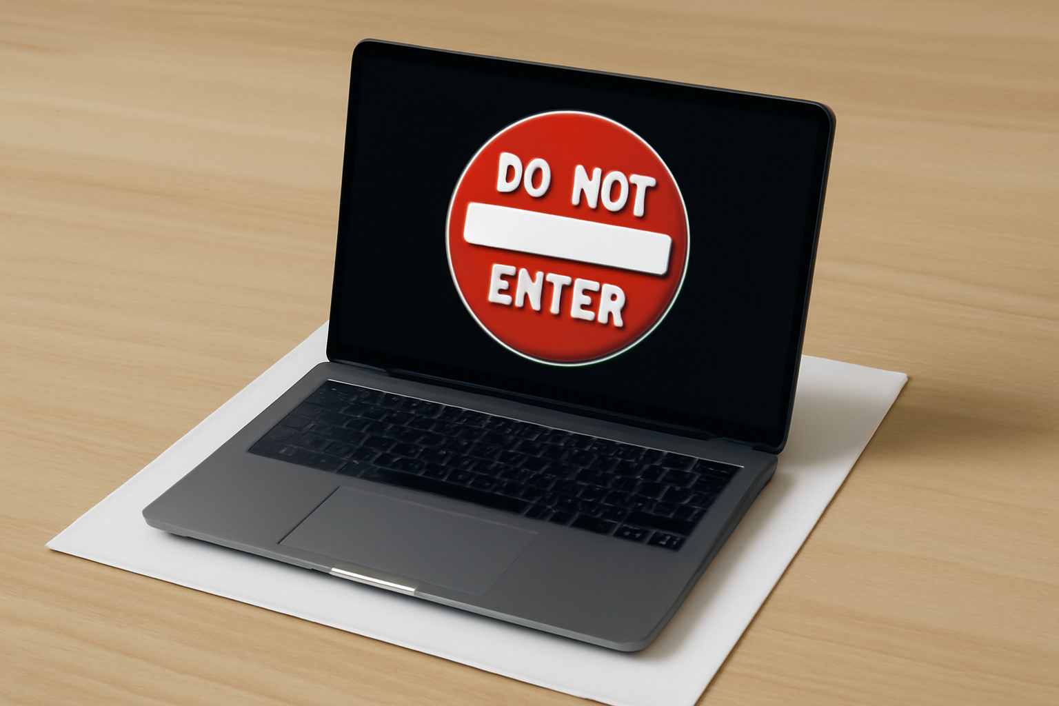 A closed laptop with a